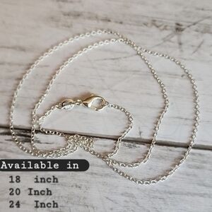 925S Sterling  plate chain Perfect addition for any charm